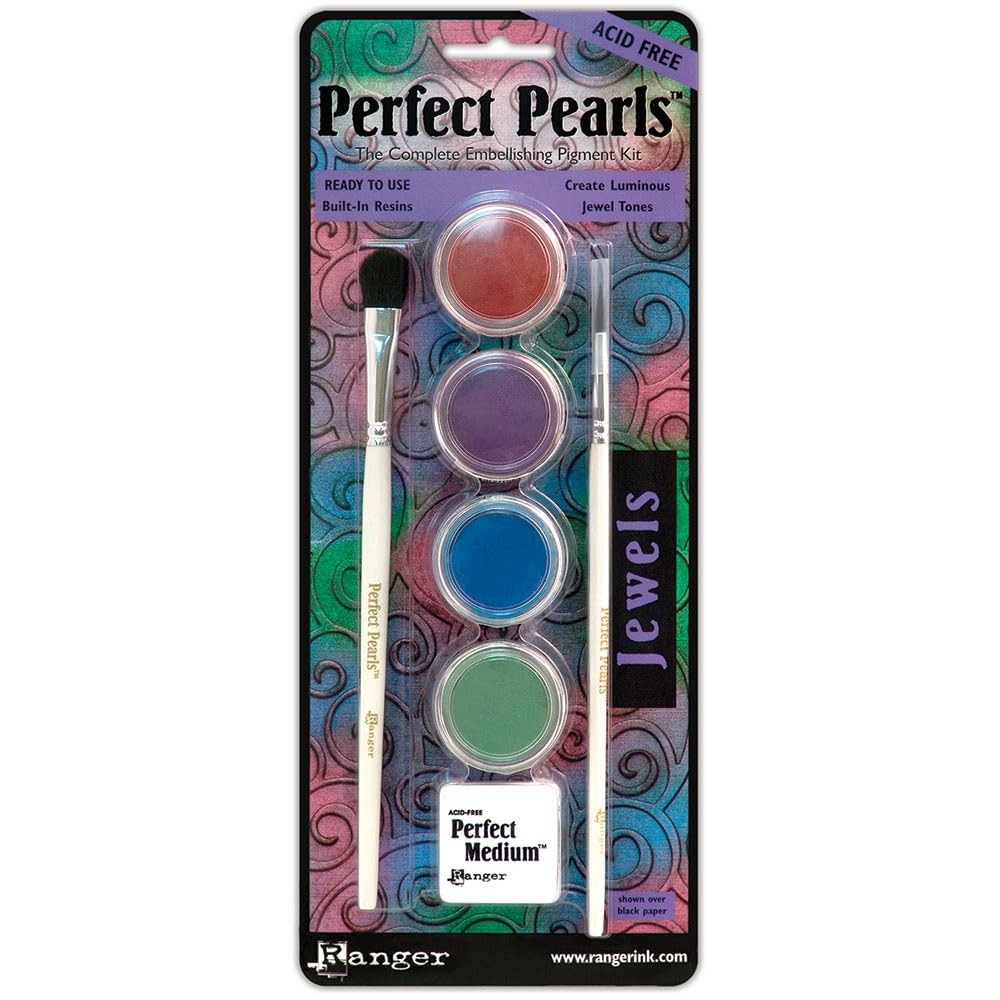 Ranger Perfect Pearls Pigment Powder Kit-Jewels