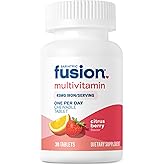 Bariatric Fusion One Per Day Multivitamin with 45mg Iron, 30 Chewable Tabs | Citrus Berry Flavor, Vitamins for Gastric Bypass and Sleeve Gastrectomy, Sugar Free, Non-GMO