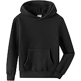 Spring&Gege Youth Solid Fleece Hoodies Pullover Hooded Sweatshirts for Children (3-12 Years)