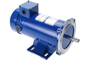 LuckyHigh Permanent Magnet DC Motor 3/4 HP Electric Motor 1750 RPM 90V with 2 Carbon Brushes