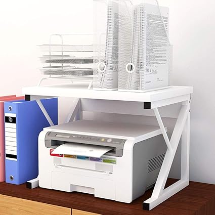 Petite Etagere De Rangement Multifonction Pour Imprimante De Bureau Blanc Amazon Fr Fournitures De Bureau