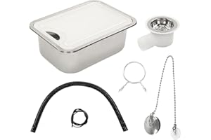 EIMSOAH Caravan RV Sink 15x10.8x5.5 Inch Stainless Steel Undermount Bar Sink Hand Wash Basin Set Small Outdoor Rv Kitchen Trailer with Accessories