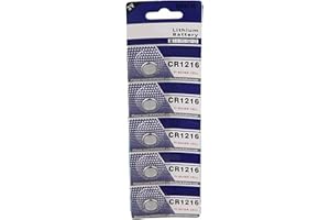 Pack of 5 Versatile CR1216 Button Cell Batteries Coin Cell Battery for Watches Calculators and More Easy Installation Watch