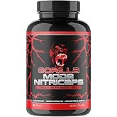 Gorilla Mode Nitricaps Stim-Free Pre-Workout Capsules | 120 Capsules | Stimulant Free Massive Pumps, Vasodilation, Performance | Nitrosigine, Agmatine Sulfate, VasoDrive-AP, Electrolytes