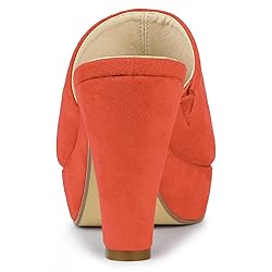 Allegra K Women's Open Toe Platform Chunky Heel