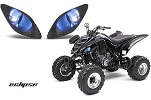 AMR Racing ATV Headlight Eye Graphics Decal Cover Compatible with Yamaha Raptor 660 2001-2005 Eclipse Blue