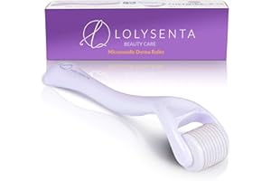 MROOBEST Lolysenta Derma Roller 0.25mm, Titanium Microneedle Roller for Face, Microdermabrasion Facial Roller, Microneedling Dermaroller, Includes Storage Case