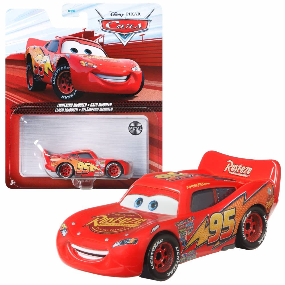 Mattel Vehicles Racing Style Disney Cars Die Cast 1:55 Car, Type: Lightning McQueen — image 1