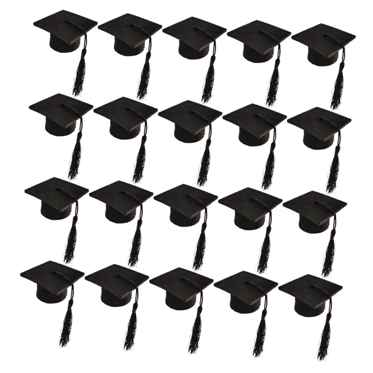 COLLBATH 20 Pcs Graduation Cap Bottle Toppers Tassels Graduation Hat Wine Bottle Decor Graduation Party Supplies