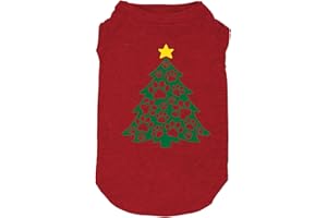 WEOKWOCK Dog Merry Christmas Costumes Dog Merry Shirts Funny Graphic Print Vest for Small Large Dog Gift for Puppy Christmas (Small, Red-1)