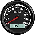 SINCO TECH GPS Speedometers with Odometer Trip Compass 85MM 7 Color Backlight Adjustable Waterproof for Boat Car Motorcycle with 12V 24V