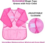KIMMAX Kids Art Smock 3-7 Pink Waterproof Long Sleeve Apron 100-125cm view 2