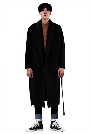 Amazon Shunyi ジャケット ファッション メンズ ロング丈 コート カジュアル トレンチコート ラシャコート 通勤 チェスターコート 秋冬 ストライプ アウター シンプル 厚手 防寒 無地 ビジネス 大きいサイズ コート ジャケット 通販