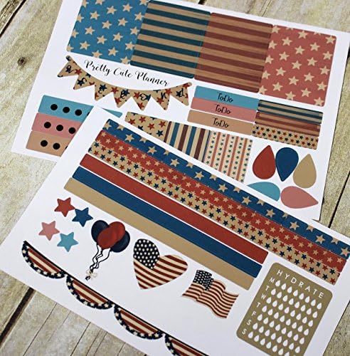 Weekly Planning Stickers / 4th Of July Planner Stickers / Erin Condren Stickers / Happy Planner Stickers / Planner sticker set / Planner Decor