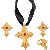 N-Made Beautifull Ethiopian Cross Jewelry Sets - Ethiopian Jewelry for Women Set - Cross Necklaces Earrings Rings African Eritrean African Ethiopian Jewelry Sets Traditional Ornaments