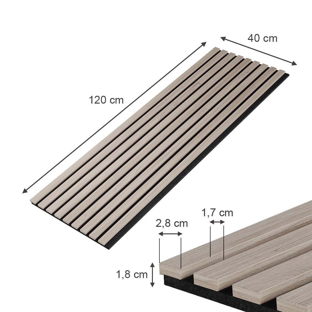 Vicco Wandpaneele Akustikpaneel, Braun, 4 Stück 2