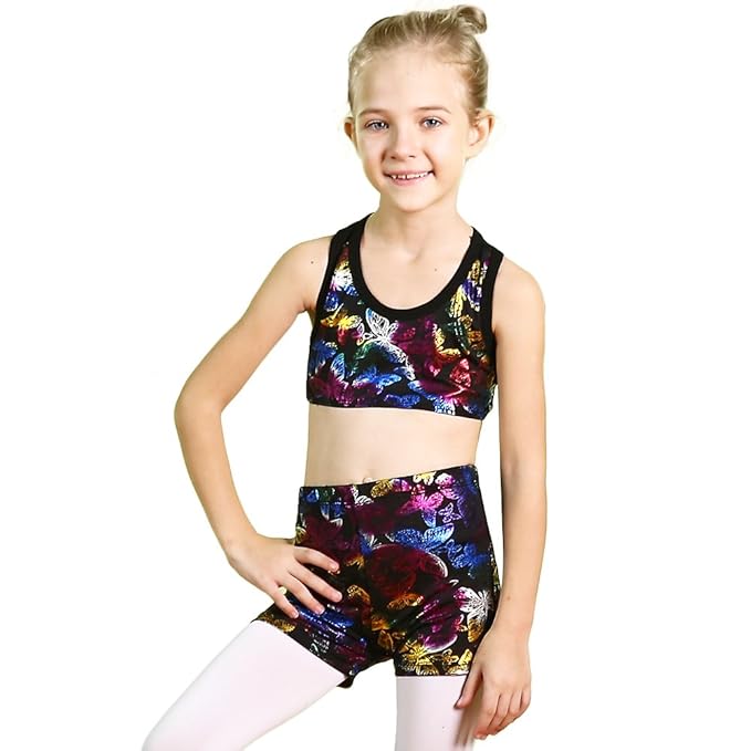Balight Girls Shiny Dance Shorts Gymnastics /& Dance wear