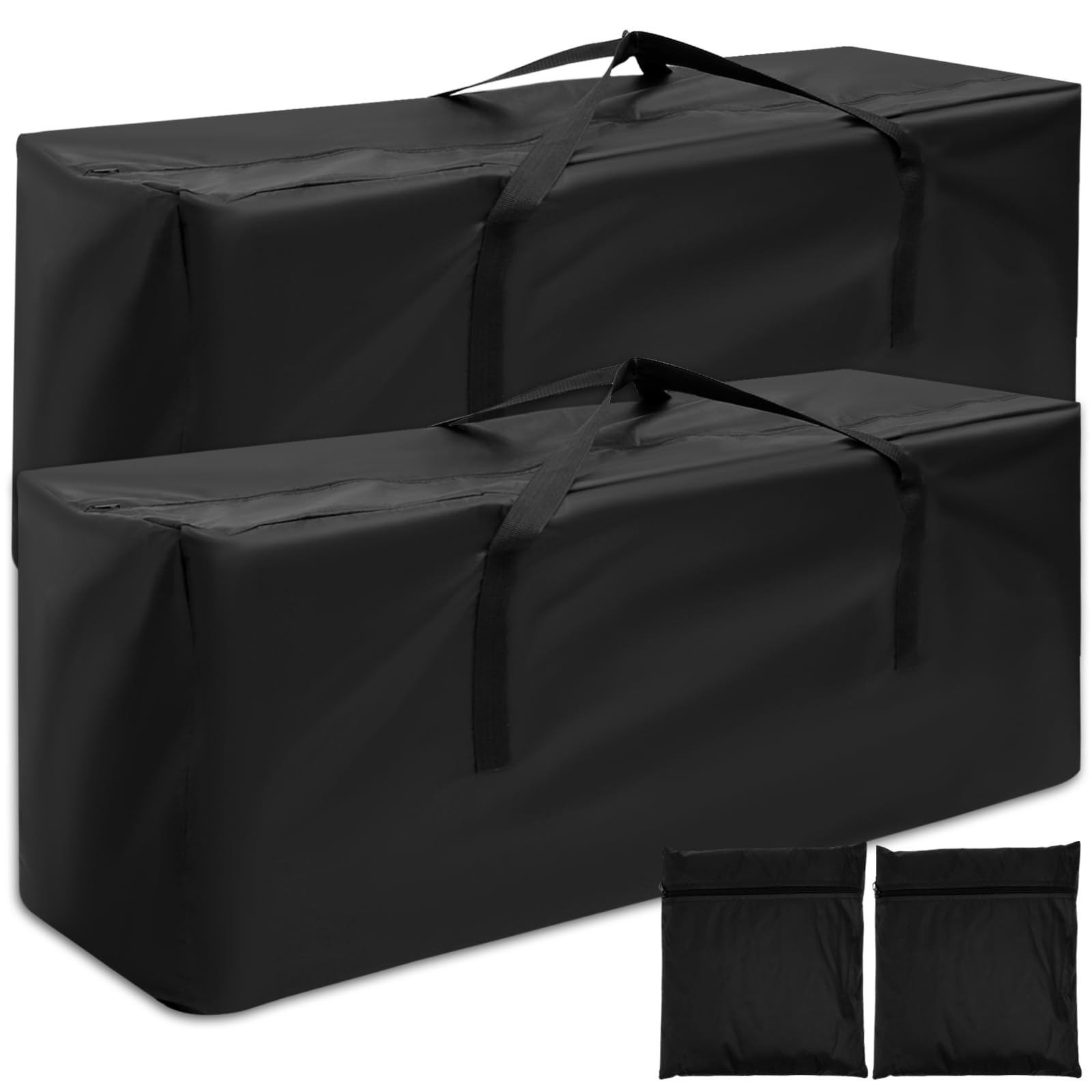 2pack Garden Furniture Cushion Storage Bag Waterproof 210D Oxford Cloth Furniture Storage Bag with Handle and Zipper Rip Proof Portable Christmas Tree Storage Bags for Home Patio Outdoor(122x39x55)