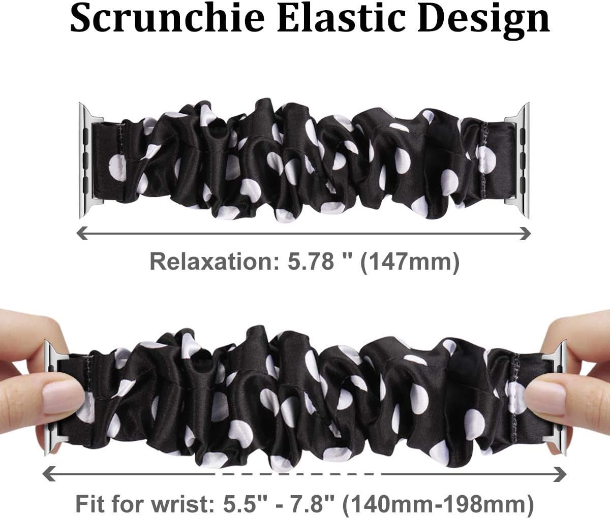CeMiKa Elastic Strap Compatible with Apple Watch Strap 42mm 44mm 45mm 49mm - Image 4