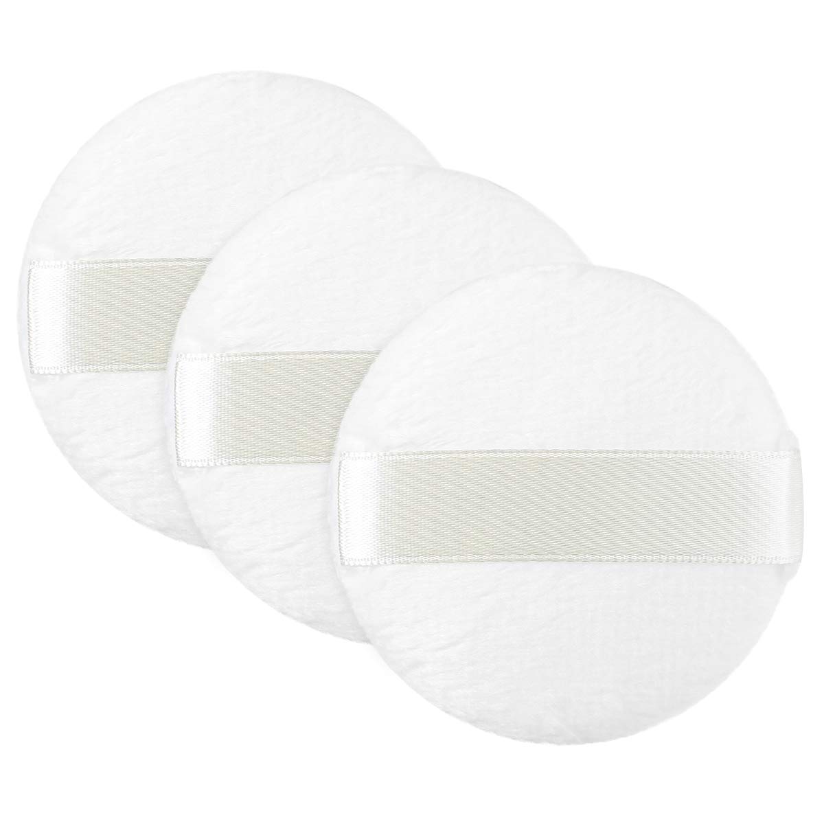 Lurrose 3Pcs Soft Powder Puff Short Plush Facial Powder Puff Dusting Powder Puffs for Makeup