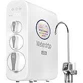 Waterdrop G3P600 Reverse Osmosis System, 8 Stage Tankless Reverse Osmosis Water Filter, NSF/ANSI 42 & 53 & 58 & 372 Certified, Under Sink RO System, 2:1 Pure to Drain, Smart LED Faucet