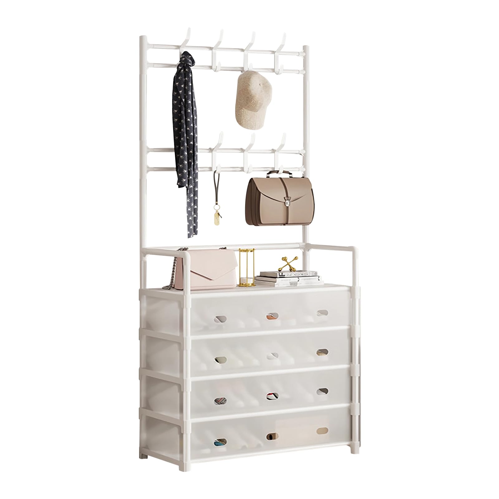 Ergocar Coat Rack Is Suitable For Storing Shoes, Clothes, Hats, Bags, Scarves And Umbrellas, suitable for offices, homes and stores.