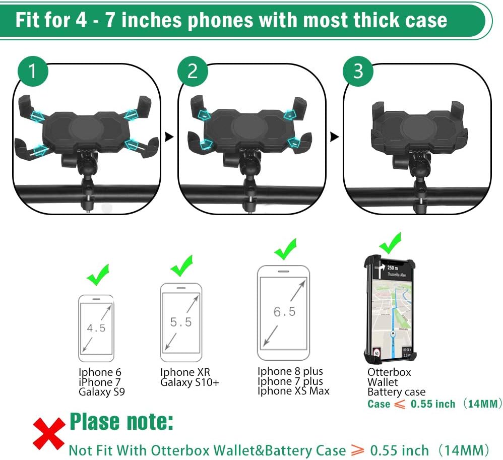 leepiya motorcycle phone mount