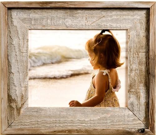 MyBarnWoodFrames -Lighthouse Series Reclaimed Barn Wood 11x14" Picture Frame (2 Inch Frame Width)), Natural Wood