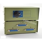 CablesOnline 2-Way A/B DB25 Parallel Printer Rotary Switch Box, Metal (SB-001)