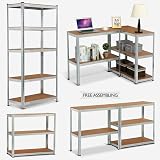 EFAN 5 Tier Garage Shelving 150x70x30cm Heavy Duty Racking 175KG per Shelf view 5