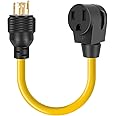 Rophor Welder Adapter Plug Cord, L14-30P Twist-Lock Male to 6-50R Female, 4 Prong to 3 Prong Generator to Welder Adapter Powe