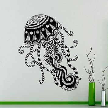 Patron De Medusas Tatuajes De Pared Animales Marinos Etiqueta De