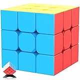 Jurnwey Speed Cube 3x3x3 Stickerless with Cube