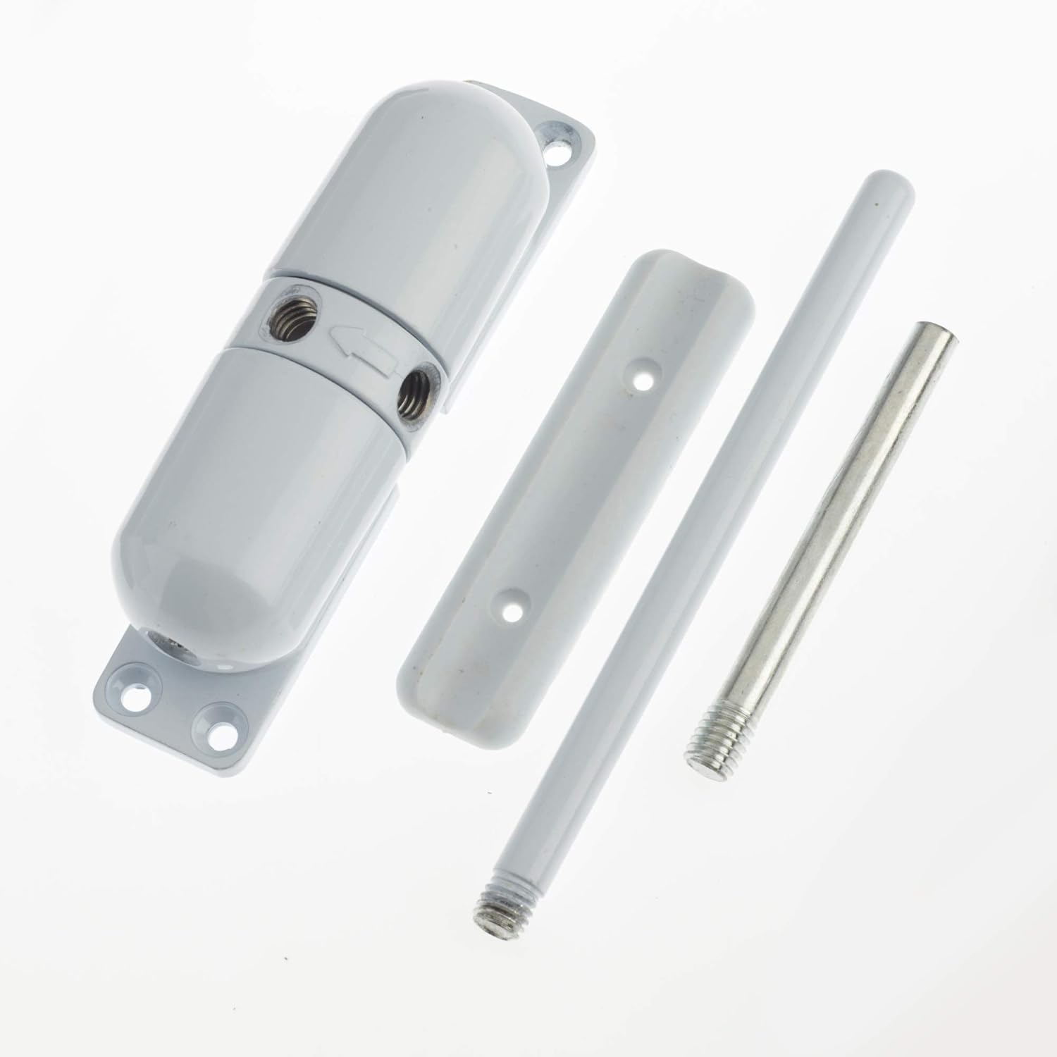 Yale P-YSMDC-WH Surface Mounted Door Closer, Spring Loaded with Adjustable Tensioner, Automatic Closure of Doors Up to 50 kg
