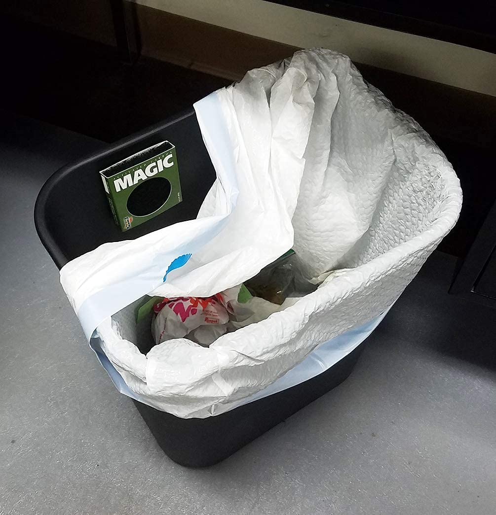 Trash Magic Activated Charcoal Trash Can Odor Eliminator - Peel & Stick Garbage Can Deodorizer - Air Freshener for Fridge, Compost, Drawers & Diaper Pails - Lasts 4 Months - Made in USA (1 Pack)