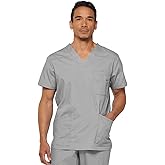 Dickies mens EDS Signature V-Neck Scrub Top Grey X-Large