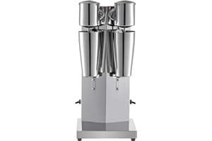 Uargd Stainless Steel Electric Milkshake Machine Kit, 180W Double-Head Milkshake Maker with 800ml Cup, Two-Speed Adjustable, 