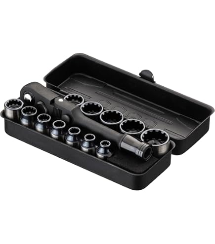 Sealey AK6232 7 Piece 3/8-inch Sq Drive Ribe Socket Bit Set 50 mm