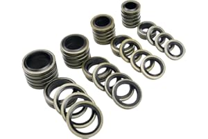 Fuel Sealing Washers Fit for Banjo Bolt 8mm 10mm 12mm 14mm Compatible with Dodge Cummins Fuel System Replace 3918188, 4934278