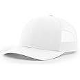 Richardson 112 Trucker Hat - Premium Blank Baseball Cap, Adjustable Snapback Hat - Structured Six Panel Richardson Blank Hats