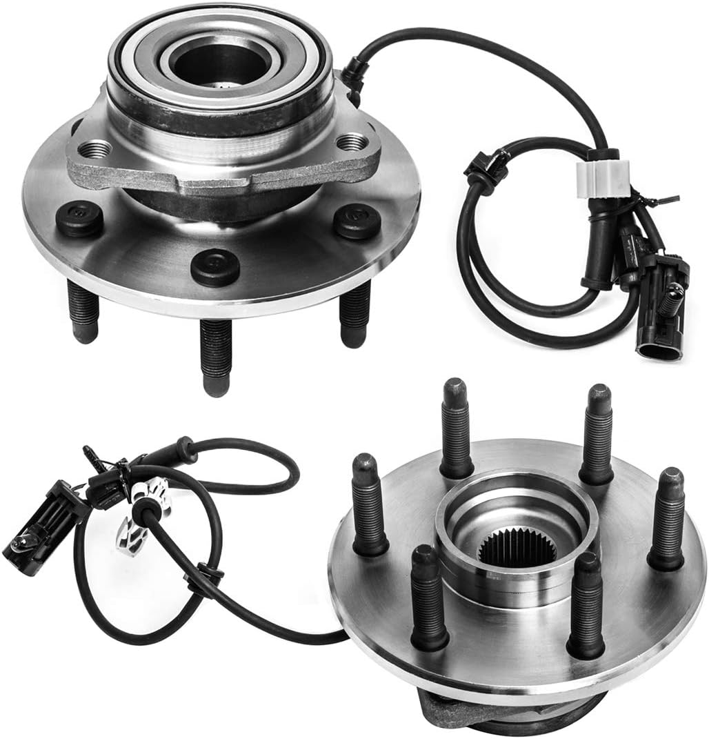 6 Lug W/ABS 4WD 4x4 AWD Pair Front Wheel Hub and Bearing Assembly Left