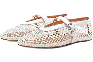 Kitulandy Women Mesh Ballet Flats Comfortable Round Toe Mary Jane Casual Ballerina Shoes