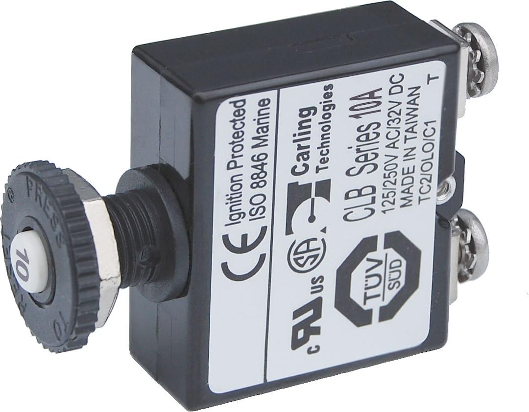 Blue Sea Systems 2132 Circuit Breaker Push BUT ST 10A, Beige