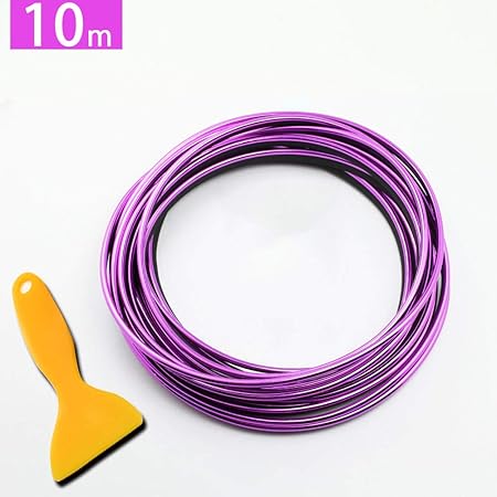 Amazon 車カラーモール 自動車内装 極細 隙間 5m インテリアスリムモール エッジ パープル 10m モール 車 バイク