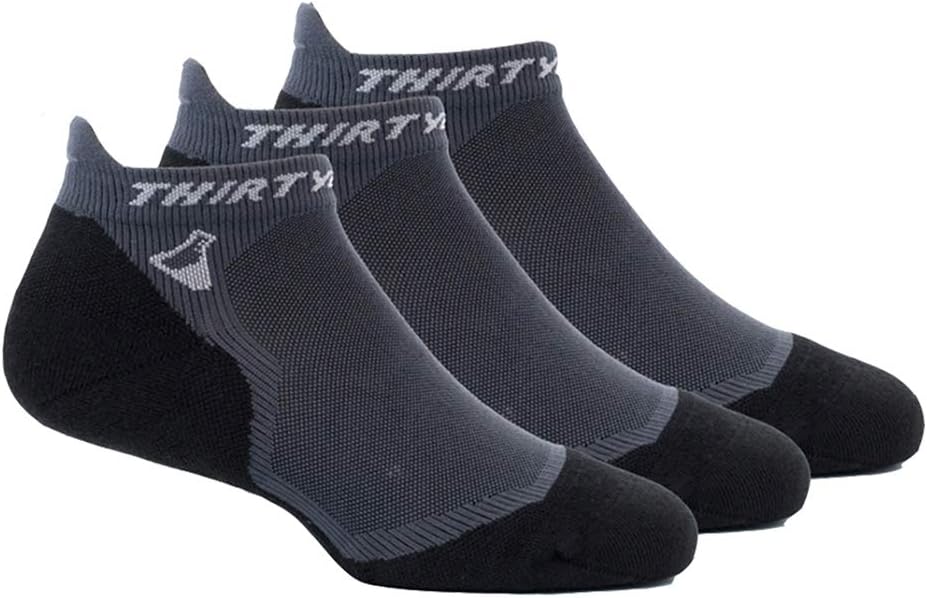 Thirty48 Ultralight Athletic Running Socks for Men and Women with Seamless Toe, Moisture Wicking, Cushion Padding : Clothing