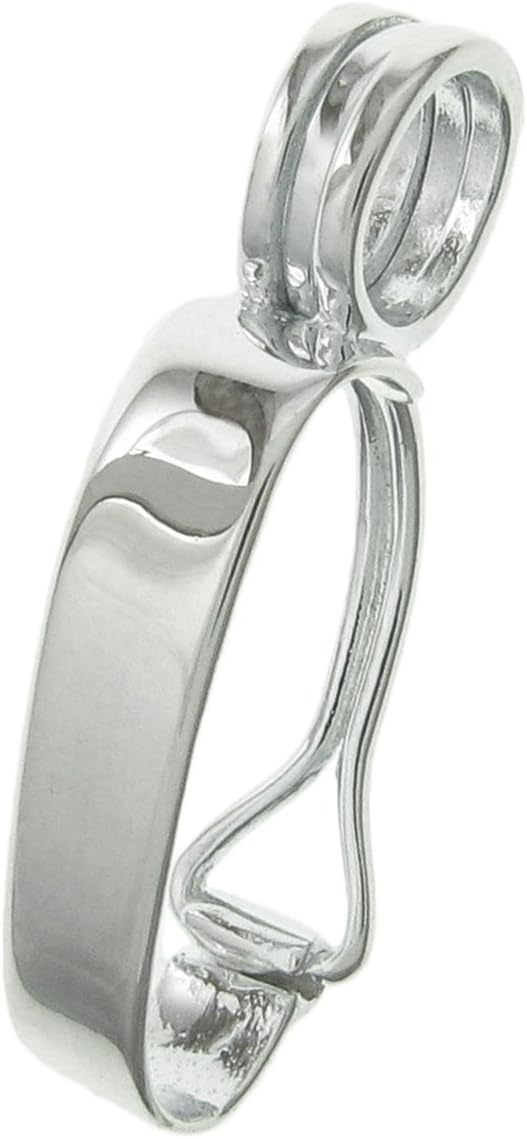 925 Sterling Silver Donut Holder Interchangeable Pendant Connector Bail Clasp Slider