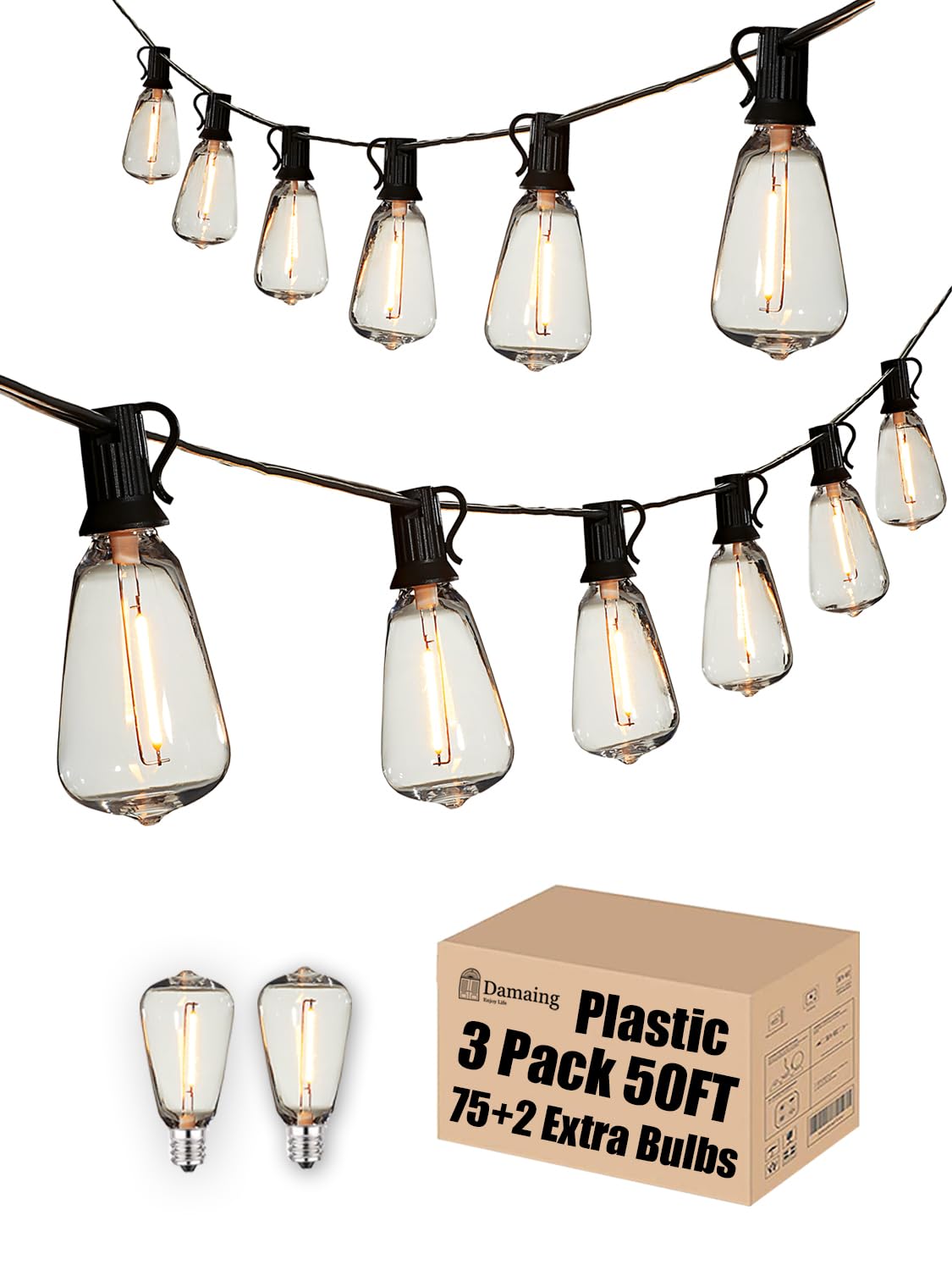 DAMAING Outdoor String Lights LED 150Ft Outside