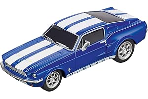 Carrera 64146 Ford Mustang '67 Racing Blue GO Analog Slot Car Racing Vehicle 1:43 Scale