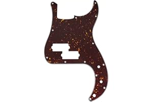 Musiclily Pro 13-Hole Bass Pickguard for Squier Sonic Precision Bass, 4Ply Tortoise Shell