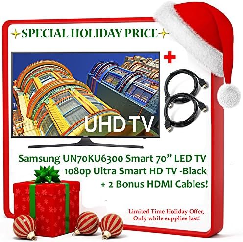 Black Friday Deal Brand New! Samsung UN70KU6300 Smart 70" LED 2160p 4K Ultra HD TV- Black + 2 Bonus HDMI Cables!